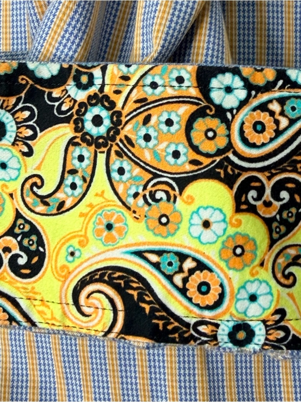 Robert Graham Striped Button Down – Paisley Contrast Cuffs. Size XL - Picture 6 of 13
